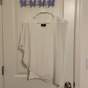 EUC | iZ Byer women’s sheer overlay‎ blouse — XS